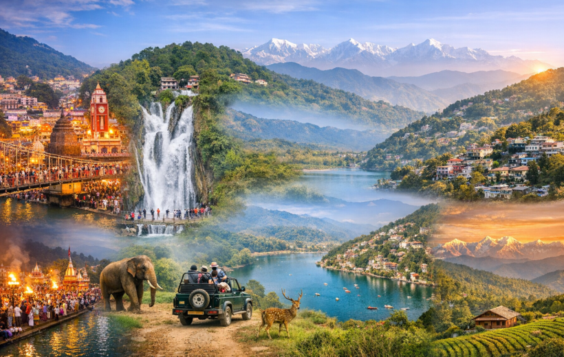 Haridwar – Rishikesh – Mussoorie- Jim Corbett - Nainital – Almora - Kausani- 7 Nights / 8 Days